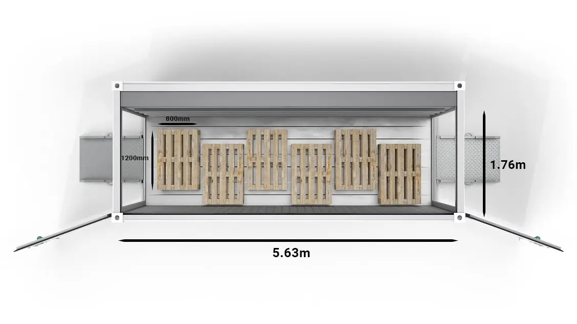 ArcticBlast_20ft_Pallets-Euro-6_Top_Dimensions