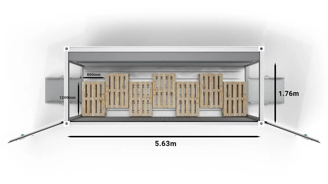 ArcticBlast_20ft_Pallets-Euro-7_Top_Dimensions