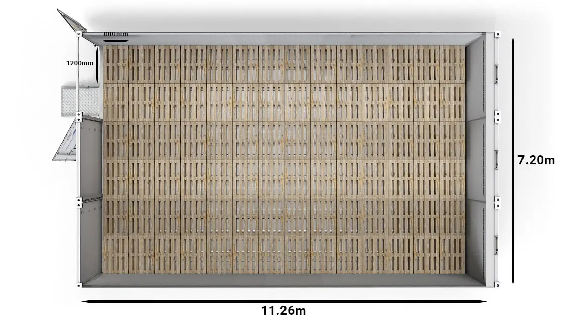 Europalés en Arctic SuperStore de 40 pies