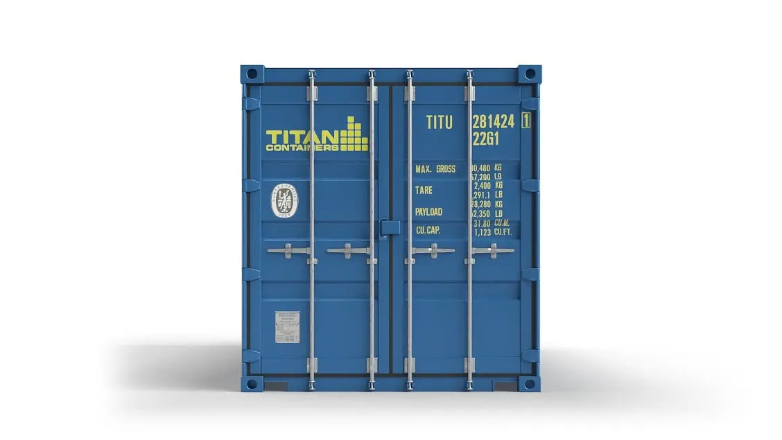 Double_Door_Container_For_Hire_20ft_Front_Closed