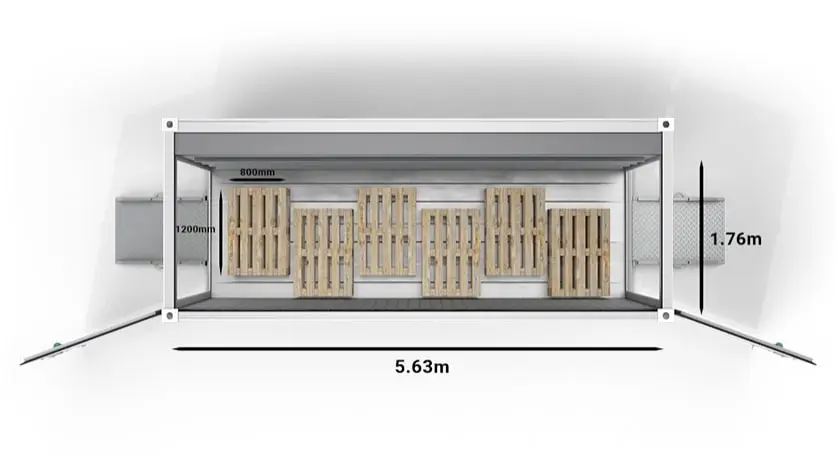 ArcticBlast_20ft_Pallets-Euro-6_Top_Dimensions